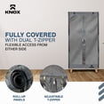 thumbnail image 2 of KNOX Storage Shelf Cover, Heavy-Duty, Waterproof & Dustproof Shelving Rack Cover with Padded Handles, Side Storage Pouch & Bonus Storage Bag, Solid Grey Front & Back - Fits 48"W x 24"D x 72"H, 2 of 7