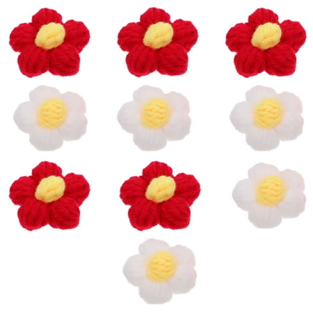 

Etereauty 10Pcs Manual Flower Ornament Lovely DIY Brooch Flower Headdress Accessories