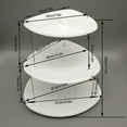 thumbnail image 3 of Hinati Clearance Sale Promotion Space Efficient Cake Stand 3 Tier Folding Snack Rack White Baking Pans Sets Nonstick,Dishwasher Safe for Oven,Bakeware Rectangular Cake Pan, 3 of 8