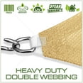 thumbnail image 3 of ColourTree 15' x 24' x 28.3' Sand Right Triangle Sun Shade Sail Canopy Mesh Fabric UV Block & Water Air Permeable - Commercial Heavy Duty - 190 GSM - 3 Years Warranty - Custom Make, 3 of 8