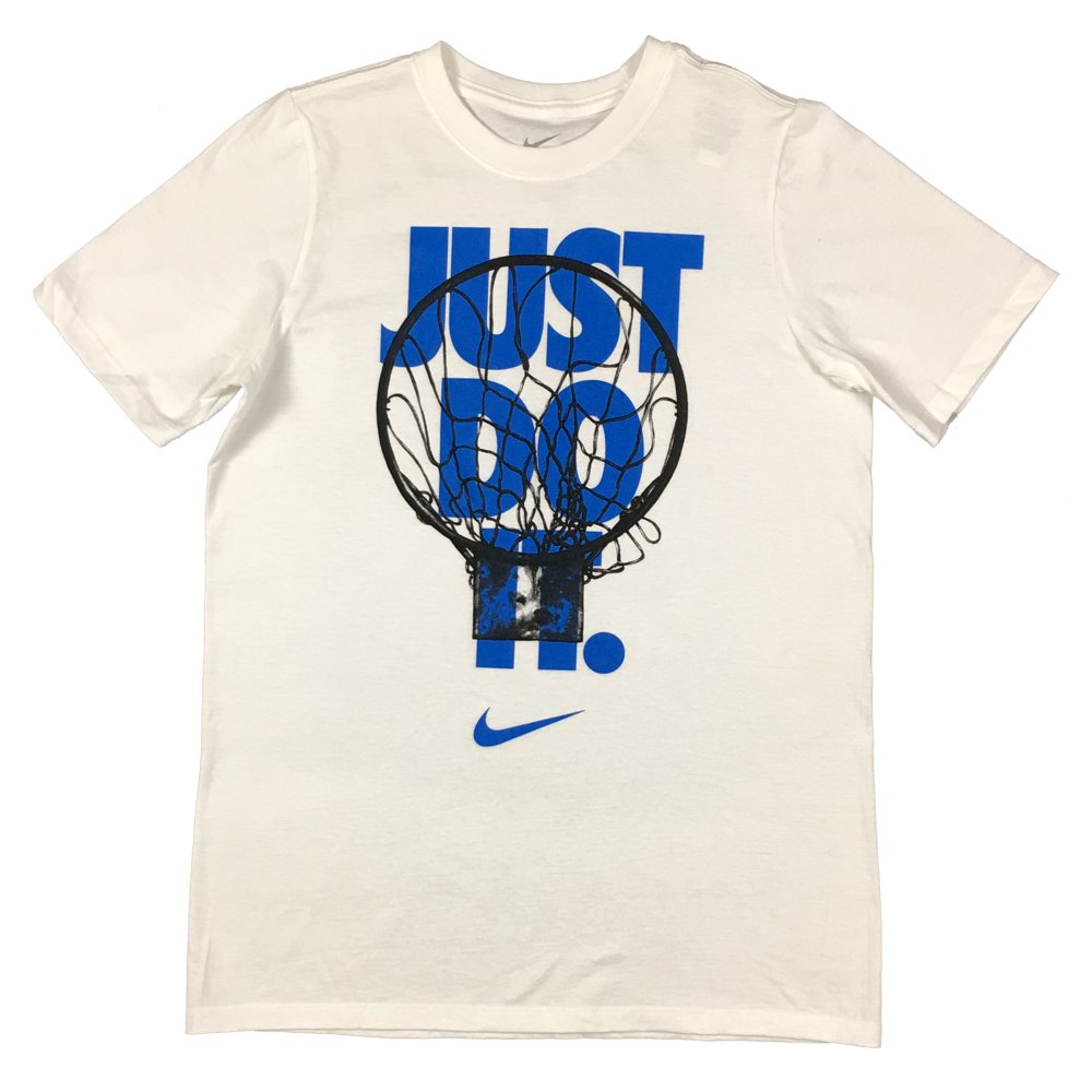 Nike Nike Boys Just Do It Basketball Hoop Graphic Cotton Shirt Red