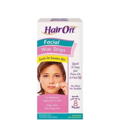 Cca Industries Hair Off Facial Wax Strips 18 Ea Walmart Com