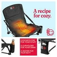 thumbnail image 4 of The Hot Seat, Heated Lightweight Folding Low Beach Chair, 2 Zipper Pockets, Heats up to 115 Degrees- 2 Pack, 4 of 5
