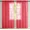 Red, variant on Home Mart Goods Light Pink Solid Color Rod Pocket Sheer Glam Elegant Curtain Set 84" Long - 2 Panels