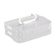 thumbnail image 1 of Organizador de albóndigas, contenedor de almacenamiento de alimentos multiusos para viajes, hogar, refrigerio 2 capas transparentes, 1 of 9
