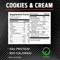 thumbnail image 5 of GNC AMP Mass XXX, Clinically Proven Weight Gainer Protein Powder With Micronized Amino Acids, Creatine, Betaine, 780 Calories, 50g Protein, Cookies and Cream, 13 Servings, 5 of 7