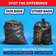 33 Gallon Trash Bags (100 Count), Garbage Bags 30-32 Gallon, High Density Bags with Tying Ropes