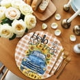 thumbnail image 2 of Round Placemats Sunflower Truck 15 inch Set of 2 Table Mats for Dining Table Hello Summer Orange Buffalo Plaid Heat Resistant Non-Slip Kitchen & Home Decorative Place Mat Set, 2 of 8