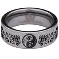 thumbnail image 2 of Yin Yang Rose Tungsten Carbide Ring, 2 of 9