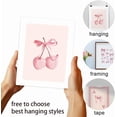 thumbnail image 3 of Pink Coquette Wall Art Prints Set of 4 Preppy Coquette Room Decor Aesthetic Pink Cherry Wall Decor Posters for Bedroom Bathroom Dorm - 10x8Inch (Unframed), 3 of 7