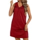 thumbnail image 4 of Vestidos de Verano de Algodón Casual para las Mujeres sin Mangas Mini Vestido de Sol, Cuello Tripulado Tanque Suelto Corto de Playa, 4 of 9