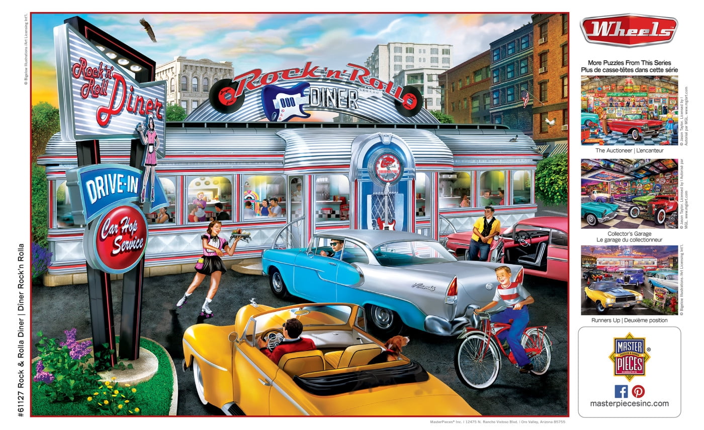 MasterPieces 750 Piece Jigsaw Puzzle - Rock & Rolla Diner - 18"x24"