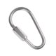 thumbnail image 1 of con Tornillo Escalada Mosquetón Plata Acero Inoxidable Camping Pesca Viajar 9.8cm Sunnimix Mosquetón, 1 of 6