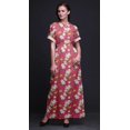 thumbnail image 4 of Bimba Rayon Floral & Leaves Bird Bird Ladies Long Gown Boho Beach Cocktail Party Maxi SlitÂ&nbsp;Dress-XXX-Large, 4 of 6