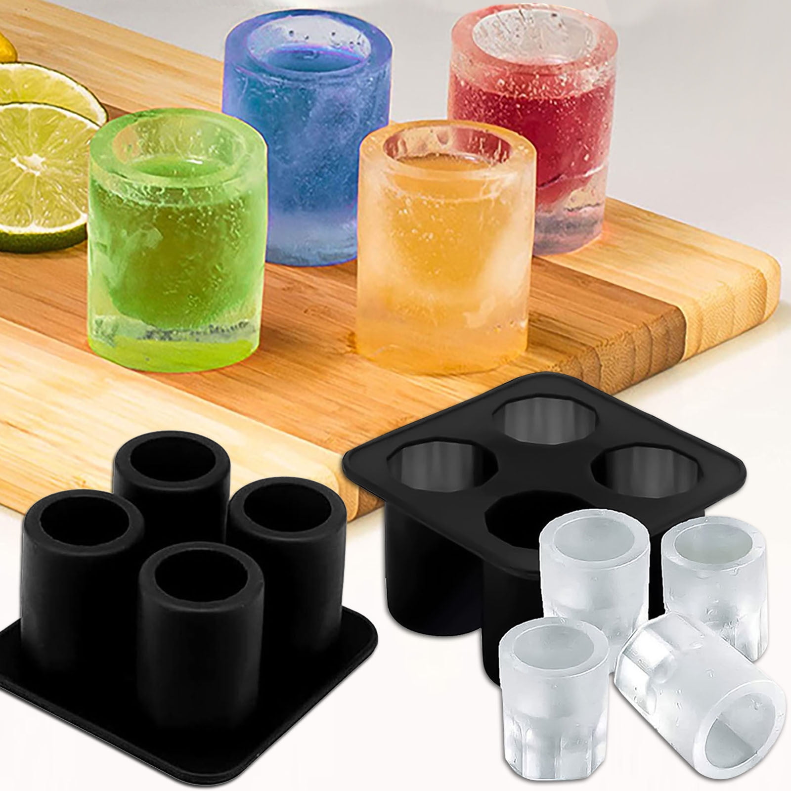 Creative Rectangle Shot Glasses Silicone ice tool Mold Maker Jelly J1R0 