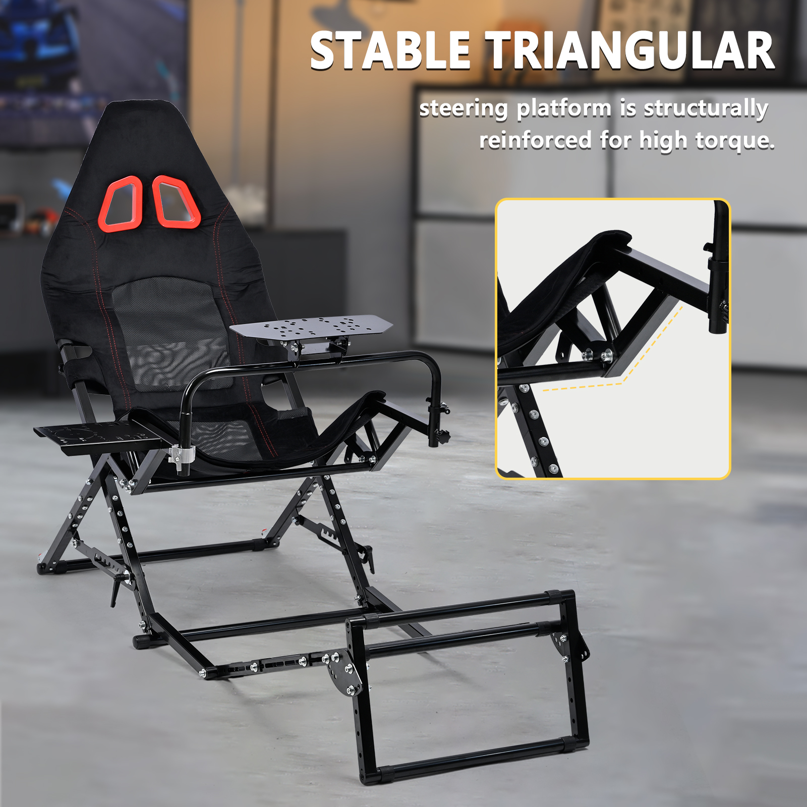 Marada Foldable Racing Sim Marada Foldable Racing Simulator Cockpit Wheel Stand Philippines | Ubuy