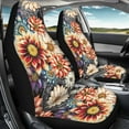 thumbnail image 3 of Yuyamidu Boho Mandala Flower Automobile Seat Covers 2 Pcs Floral Car Seat Covers Front Seats Only Waterproof Universal Fit for Auto Truck Van SUV, 3 of 7