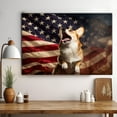 thumbnail image 3 of Pembroke Welsh Corgi Dog 4th of July Painting Canvas, Patriot American Dog Canvas, American Flag Diamond Art Canvas,Perfect for Home Decoration Festival Gift, 3 of 4