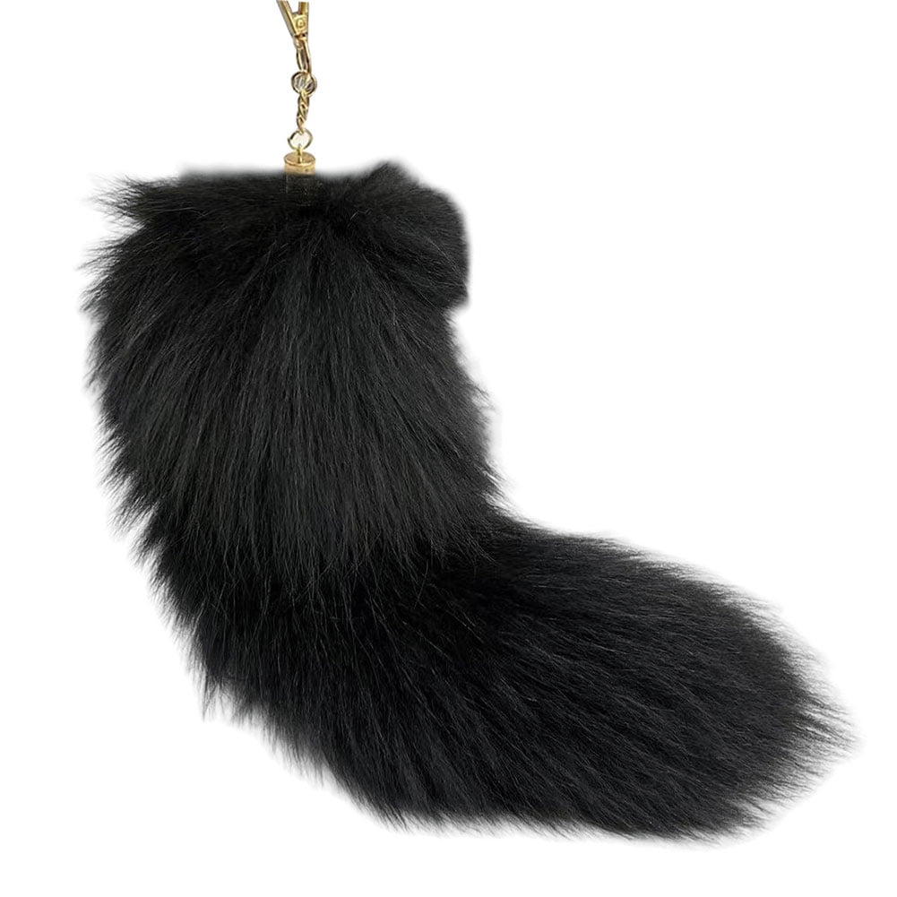 Huge Fluffy Faux Fur Fox Tail Keychain Therian Tail Fox Tail Keychain Cute Animal Tail Keychain Cosplay Tail Gift for Women Girl c Walmart