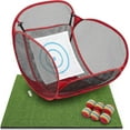 thumbnail image 1 of Kids Golf Chipping Net Hitting Mat for Backyard Chip Golfing Pitching Target Cage Game Indoor Outdoor, 1 of 5