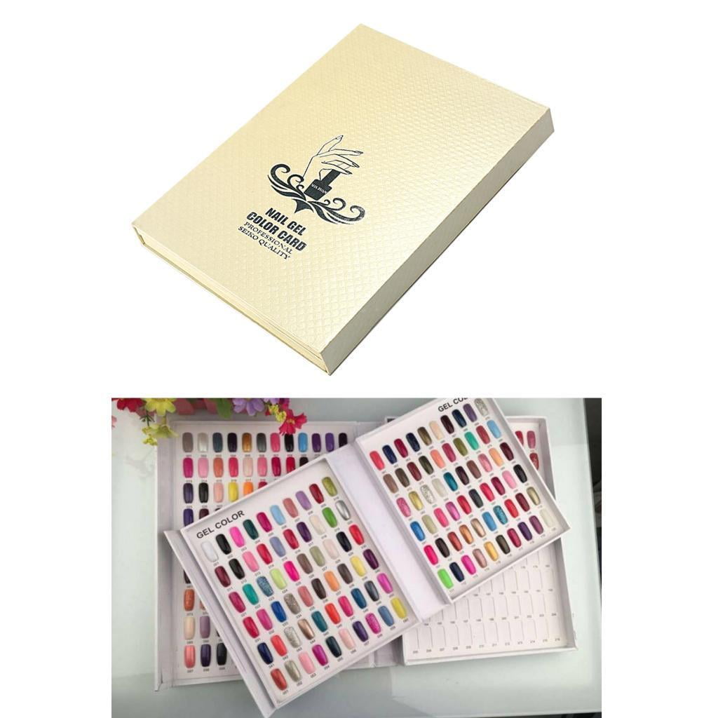 EHJRE Salon put the book 120 , Easy to Use - No Need to Glue tips of The Nails to The Card with Double Sided Tape Or Glue - Champagne