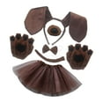 thumbnail image 1 of Bandeau Oreilles de Chien et Longue Queue pour Performance sur Scène Mascarade Halloween Marron avec Robe, 1 of 10