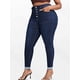 thumbnail image 4 of Vaqueros Ajustados de Talla Grande para Mujer, Cintura Alta, Elásticos, Clásicos, Hasta el Tobillo Azul XXXL, 4 of 7