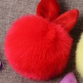 thumbnail image 3 of IDEANATEGRATE Llavero Decorativo Con Pom Pom Esponjoso Y Colgante De Orejas De, 3 of 4