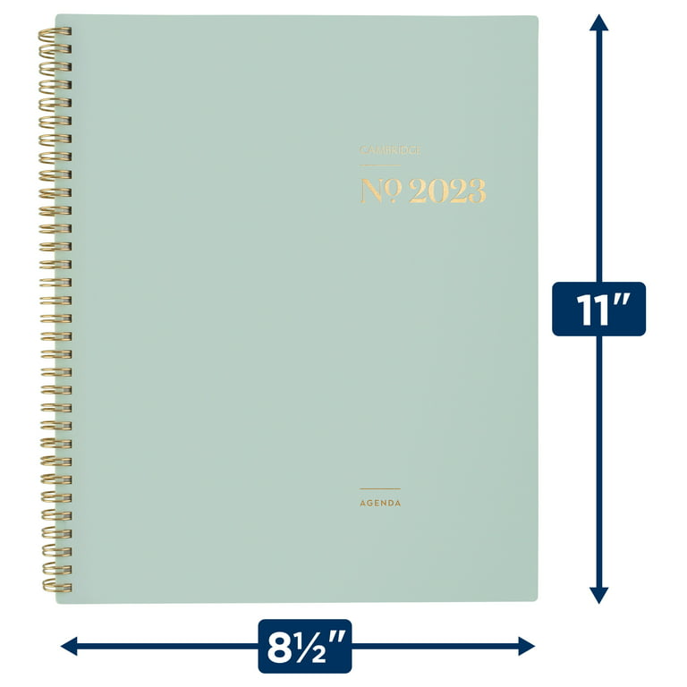  Cambridge 2023-2024 Academic Planner, Weekly & Monthly, 8-1/2  x 11, Large, WorkStyle Balance, Monthly Tabs, Pocket, Flexible Cover, Teal  (1606-905A-12) : Office Products