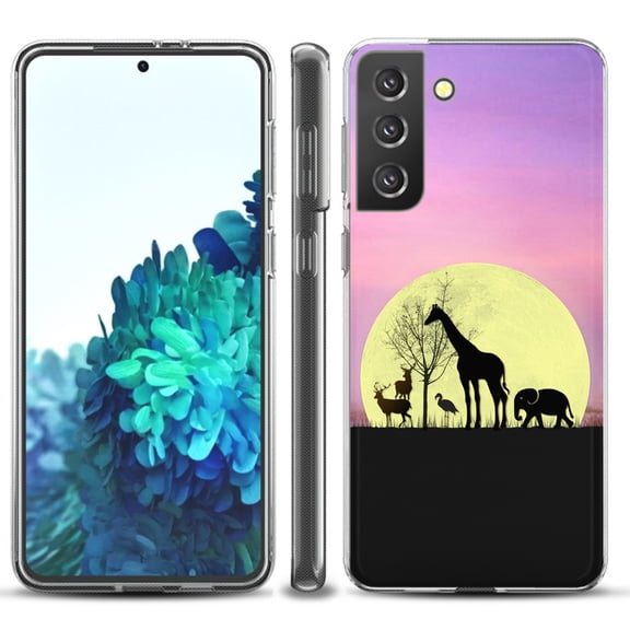 Slim-Fit TPU Protective Phone Case compatible with Samsung Galaxy S21  5G / S21 PLUS 5G, by OneToughShield ® - Moonlight Safari