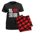 thumbnail image 5 of CafePress - I Heart [Love] Manga // Nihongo Japanese Kanji Paj - Women's Short Sleeve Print T-Shirt and Pants Dark Cotton Pajama Set, 5 of 7