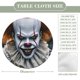 thumbnail image 2 of Payaso Pennywise-theme Fitted Round Tablecloths Elastic Edged Table Covers Waterproof Table Cloth for Kitchen Holiday Party Tables Decor 150cm, 2 of 6
