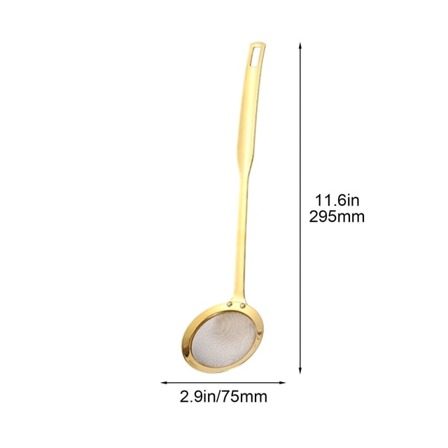 PRETXORVE Stainless Steel Colander Spoon Multi-functional Spoon Stainless Steel Fine Mesh Skimmer Strainer Net