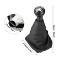 thumbnail image 4 of Unique Bargains Car Manual Gear Shift Lever Cover Set 5 Speed Fit for Peugeot 207 2006-2013 Black Siver Tone, 4 of 7