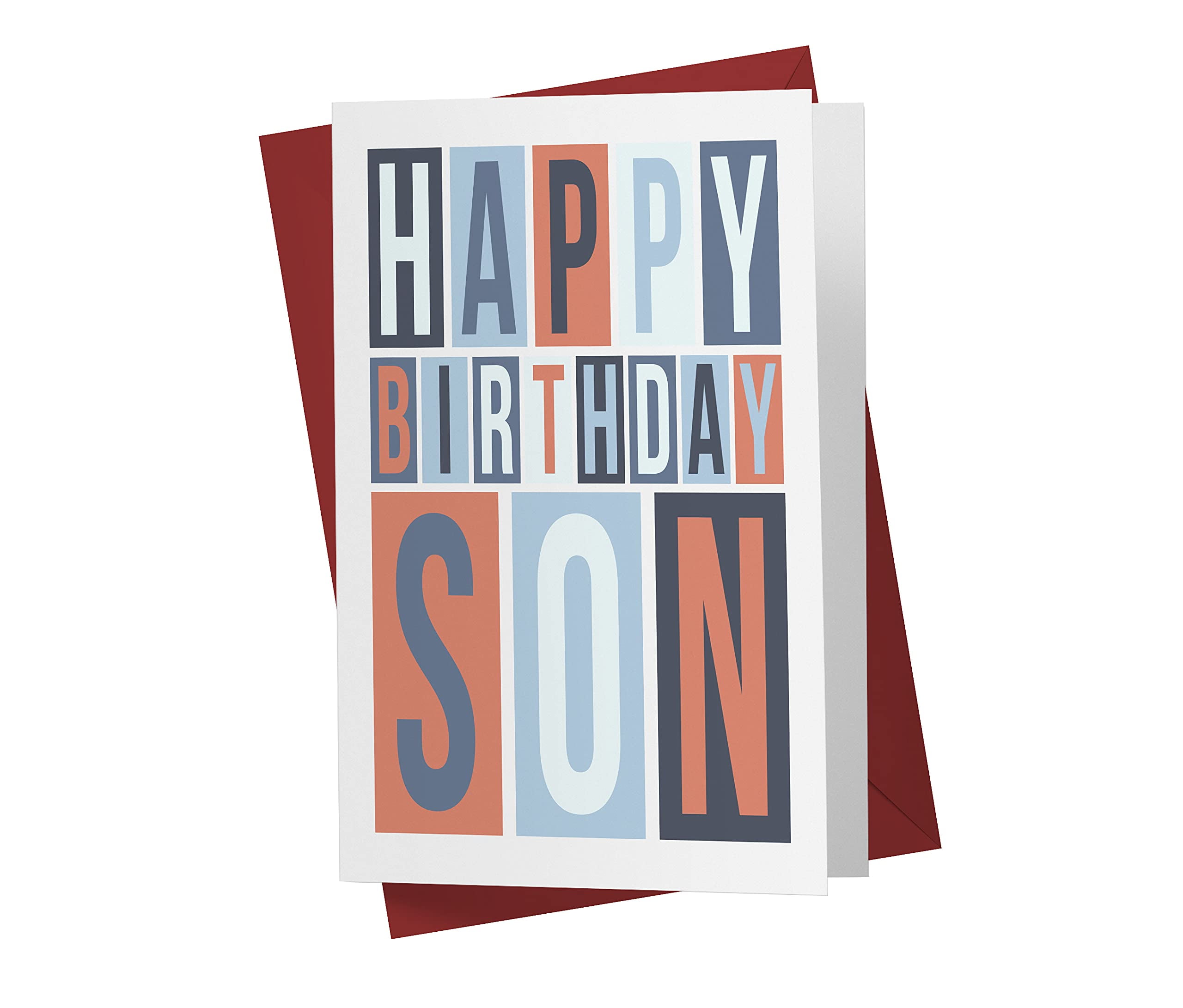 Sweet and Funny Birthday Card For Son, Happy Birthday Card For Him, Single  Large  x  Greeting Card, Birthday Card For Son Adult, Birthday Cards  For Son From Parents, Birthday Card
