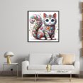 thumbnail image 3 of (11CTACC-4709__C__40X40) hilo algodón ecológico bordado 11CT 3 hebras impresión 40*40cm kit serie punto cruz gato tabby, 3 of 9