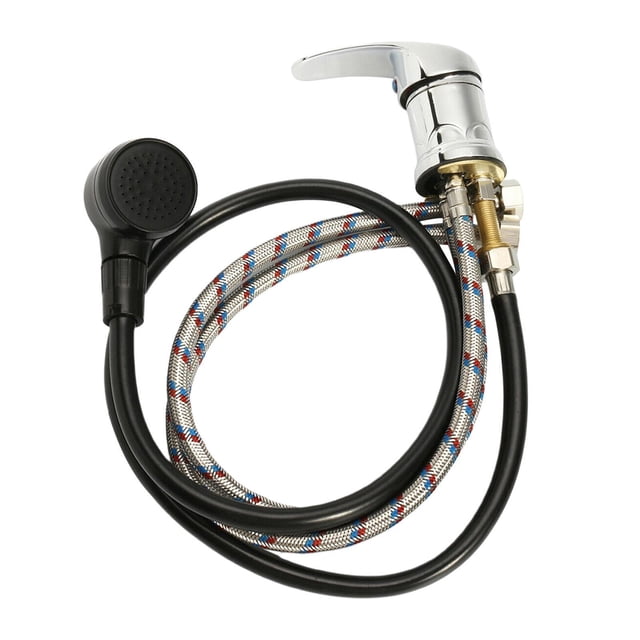 Inteprter Grifo Ducha Rociador Manguera Baño Fregadero Rociador Cabezal Juegos de accesorios de baño Negro