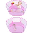 thumbnail image 4 of Corral portátil para animales pequeños NQ valla Oxford transpirable transparente para conejillos de indias conejos hámsteres chinchillas y erizos azul, 4 of 5