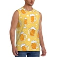 thumbnail image 2 of Bixox Men's Beer Printed Shirt Sleeveless Fitness Tank Top-Large, 2 of 5