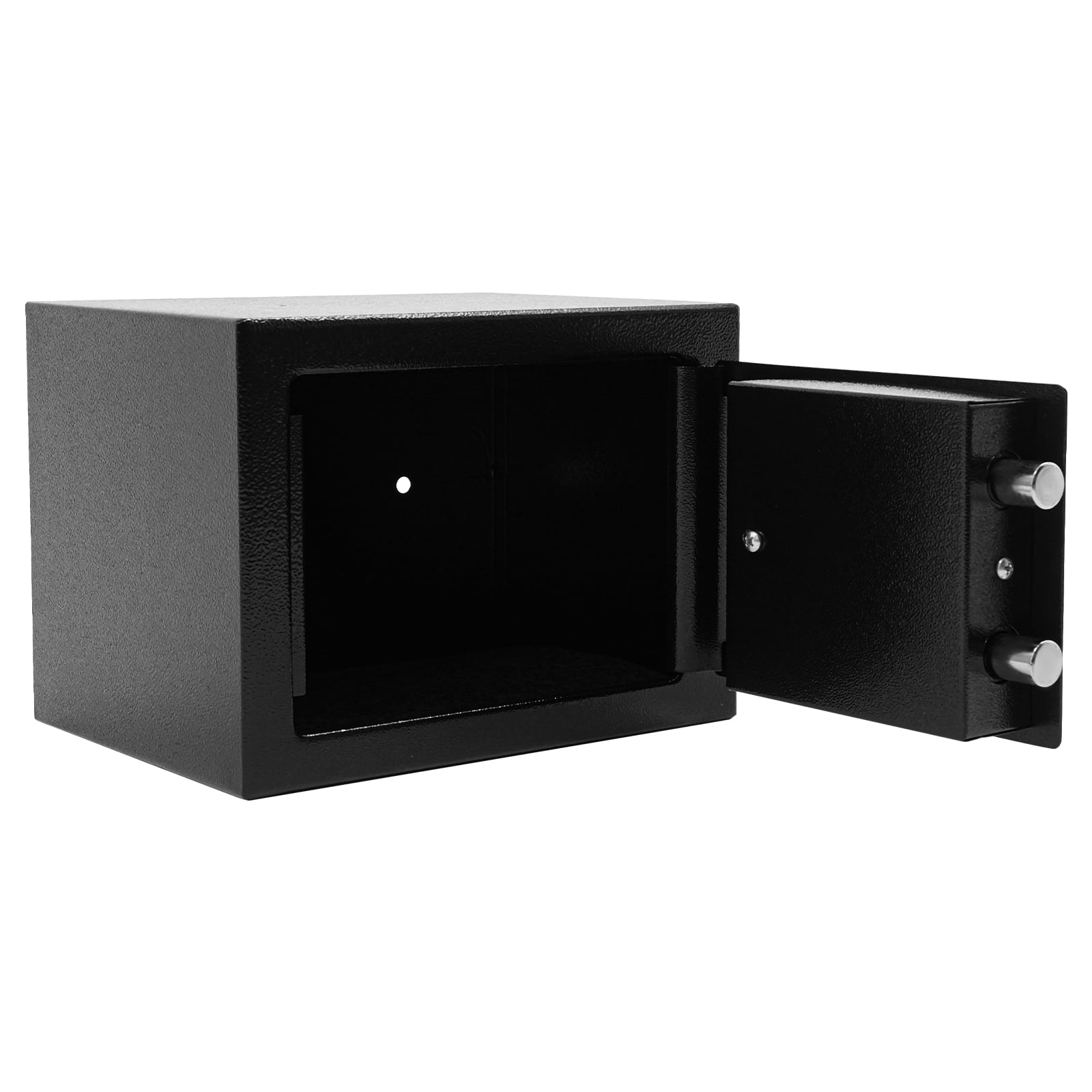 Black Small Safe Box with Drop Slot, Safety Box for Money, Depository Safe with Drop Slot Mountable Cash Box with Lock for Home & Office Security