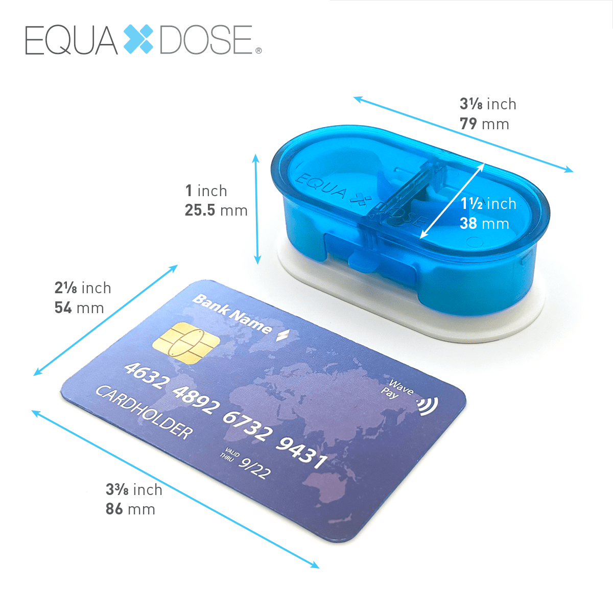 Equadose Precision Pill Splitter with Centering Guide, Dual Stainless-Steel Blades for Small & Large Tablets