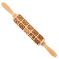 thumbnail image 4 of USHOBE Pastry Made Rolling Pins Embossed Wood For Family 1Pcs 15.2X2X2In, 4 of 8