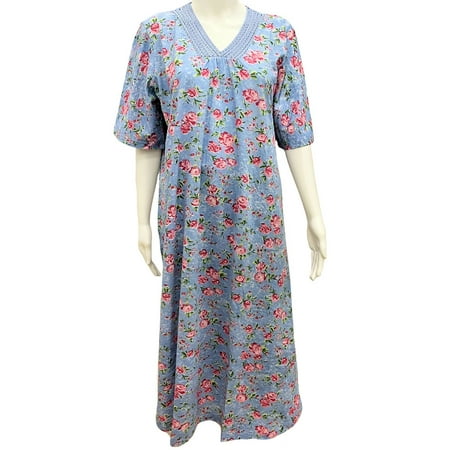 

Gold Coast Women s Floral Night Gown in Blue - Medium