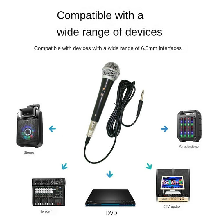 Handheld Professional Wired Dynamic Microphone Clear Voice Mic for