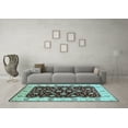 thumbnail image 3 of Ahgly Company Indoor Rectangle Oriental Light Blue Industrial Area Rugs, 8' x 10', 3 of 4