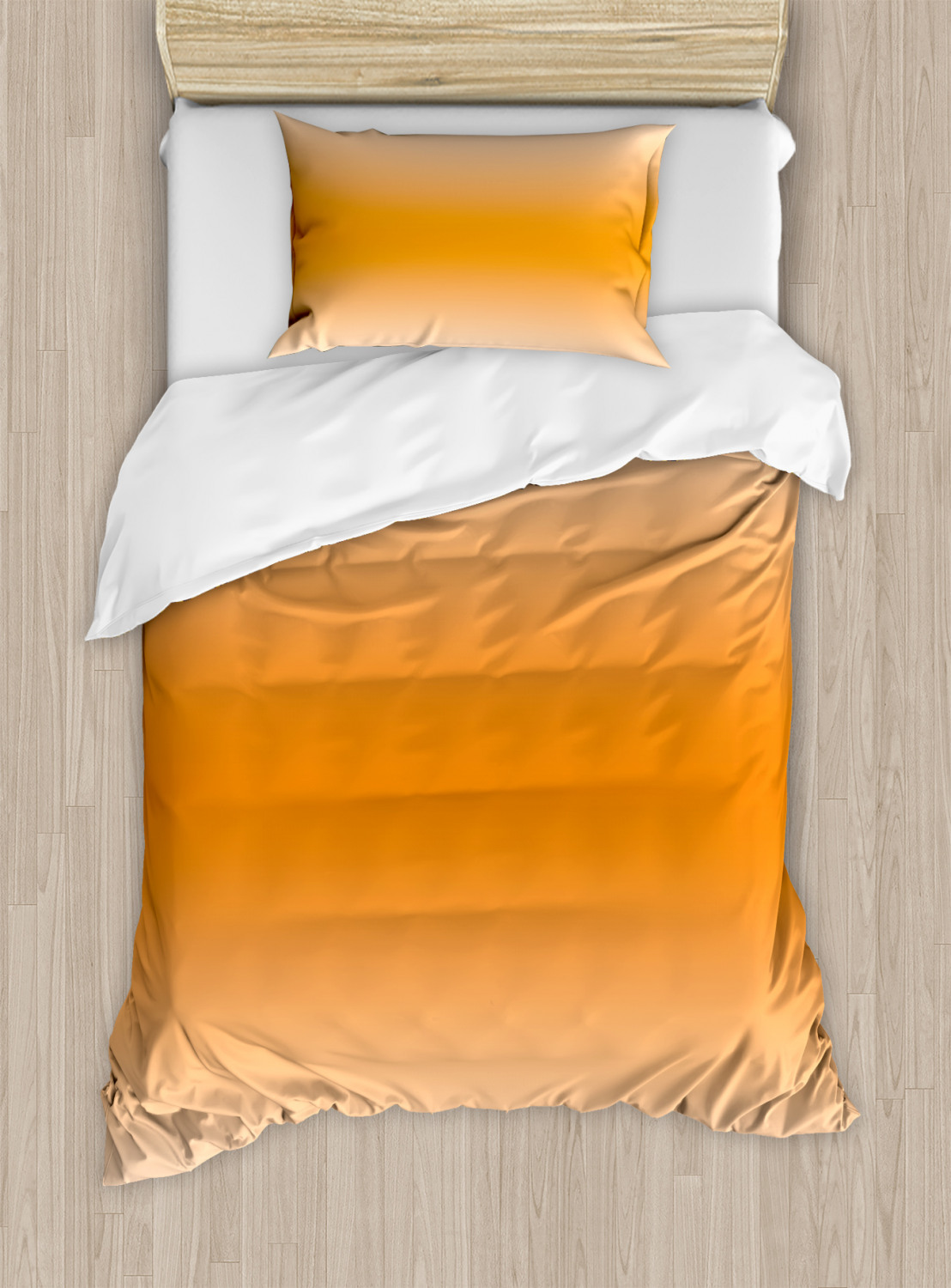 Ombre Duvet Cover Set Twin Size, Scorching Desert Sunny Hot Summer