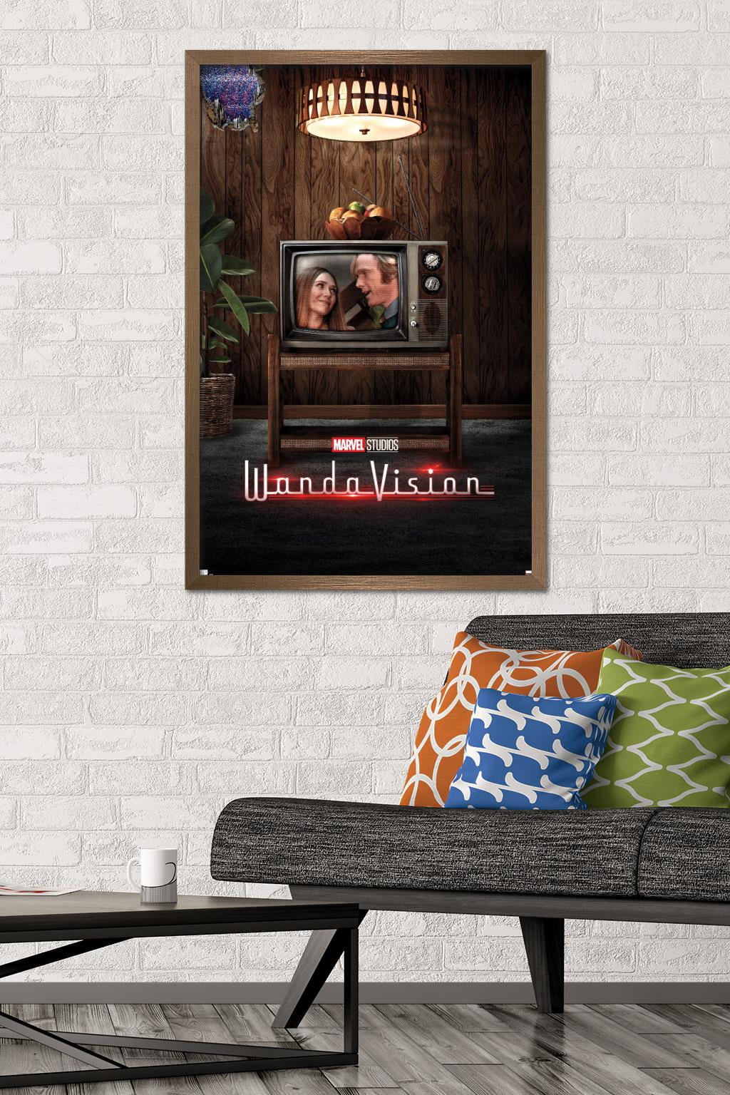 Marvel WandaVision - 70's One Sheet Wall Poster, 22.375" x 34", Framed