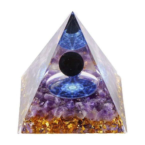 TopLLC Styles Pyramids Crystal Crushed Stone Pyramids Home Crafts Resin Ornaments Bar Decoration 5cm the Crystal