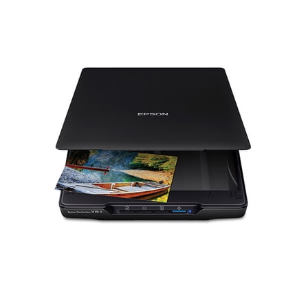 Restored Epson Perfection V19 II Color Photo & Document Flatbed Scanner – 4800 dpi USB-Powered Compact Scanner (Refurbished)