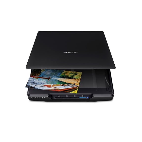 Restored Epson Perfection V19 II Color Photo & Document Flatbed Scanner – 4800 dpi USB-Powered Compact Scanner (Refurbished)